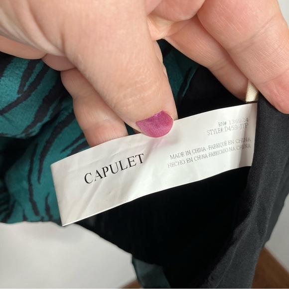 Capulet jade tiger stripe mini dress size large - Picture 7 of 11